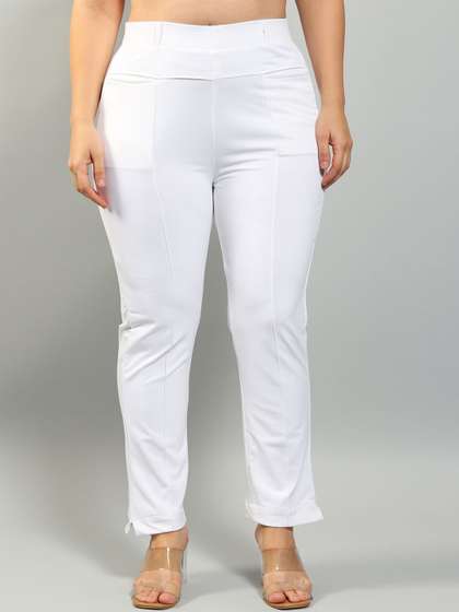Plus Size Women
                        Relaxed High-Rise Wrinkle Free Trousers