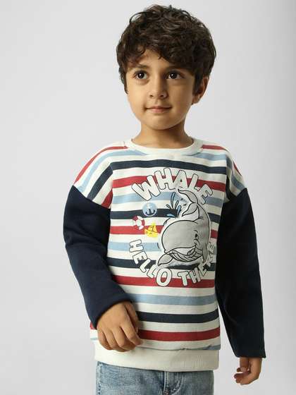 Nauti Nati Boys
                      Striped Antimicrobial Winter Sweatshirt