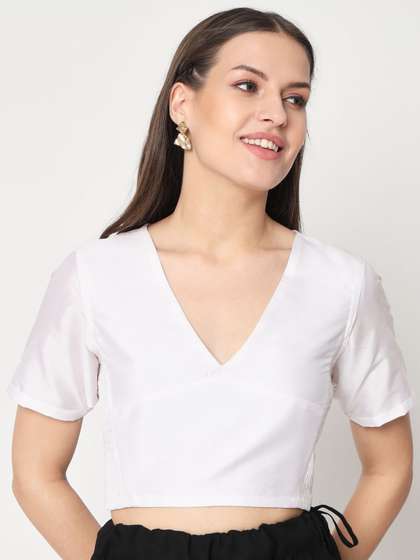 studio rasa V-Neck Saree Blouse