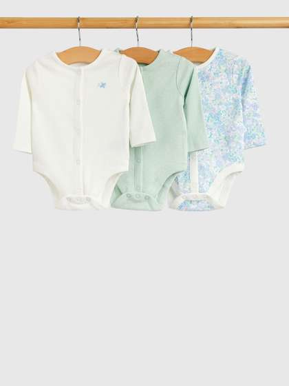 mothercare Girls Pack of
                    3 Cotton Embroidered Sleepsuit