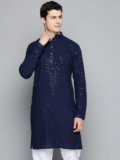Jompers Men Floral Embroidered Kurta