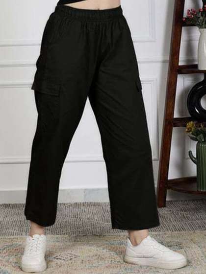 NEUDIS Women Cotton Cargos Trousers