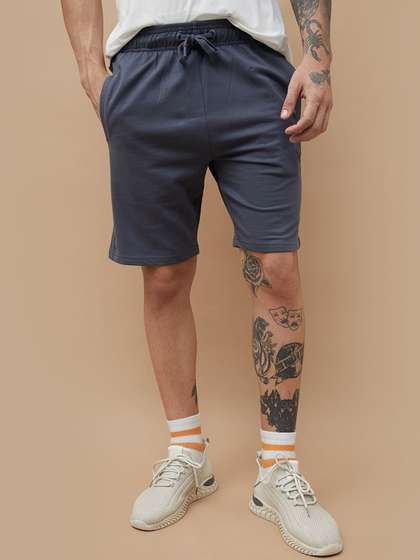 Kappa Men Charcoal
                        Mid Rise Solid Shorts