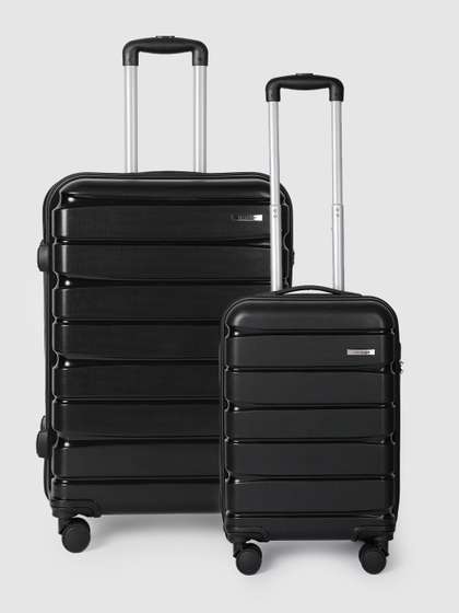 Teakwood Leathers
                        India Set of 2 360 Degree Rotation Hard-Sided
                        Trolley Bags 57L