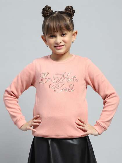 Monte Carlo Girls
                    Embroidered Round Neck Cotton Sweatshirt