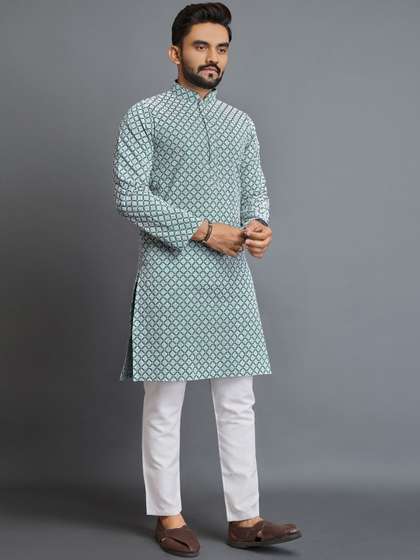 Zurika Fashion Men Embroidered Straight Kurta