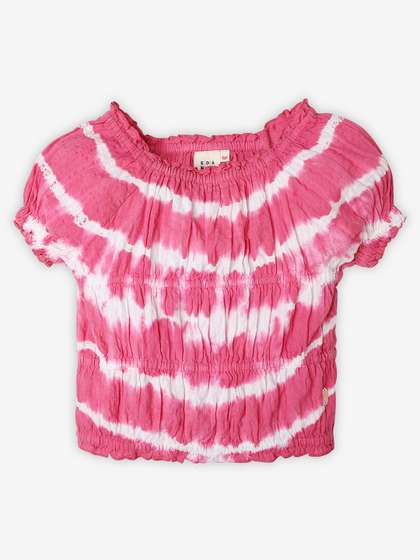 Ed-a-Mamma Girls Dyed
                    Round Neck Cotton Top