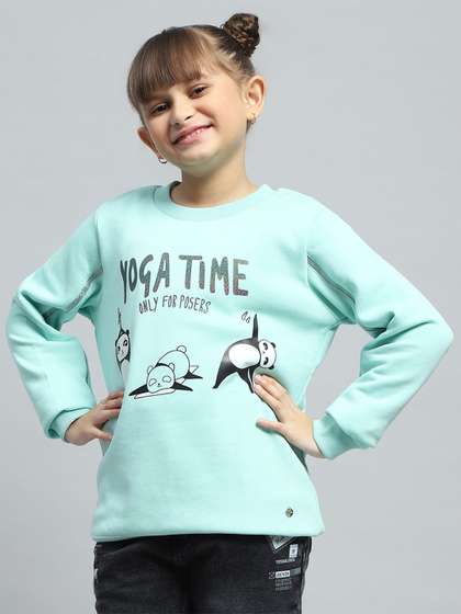 Monte Carlo Girls
                    Typography Printed Round Neck Cotton Sweatshirt