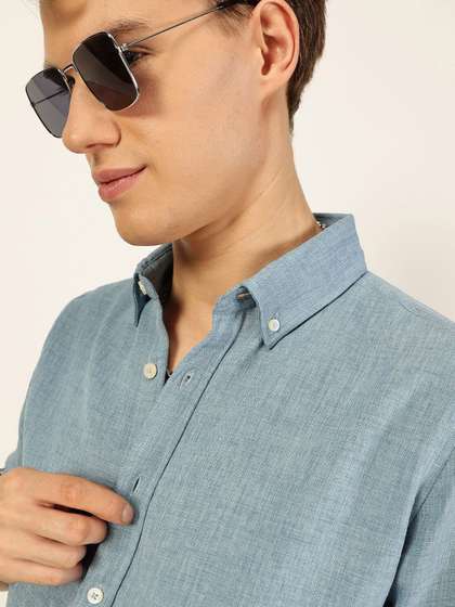 Thomas Scott Men
                          Slim Fit Button-Down Collar Casual Shirt
