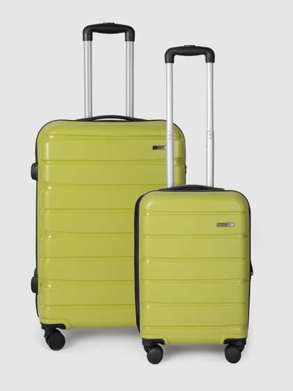 Teakwood Leathers
                        India Set of 2 360 Degree Rotation Hard-Sided
                        Trolley Bags 57L