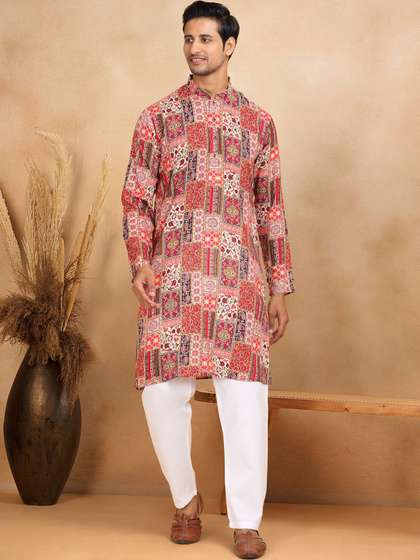KRAFT INDIA Men Floral Printed Kurta
