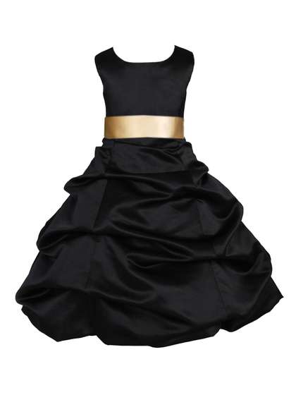 Wish little Girls Self
                    Design Belted A-Line Dress