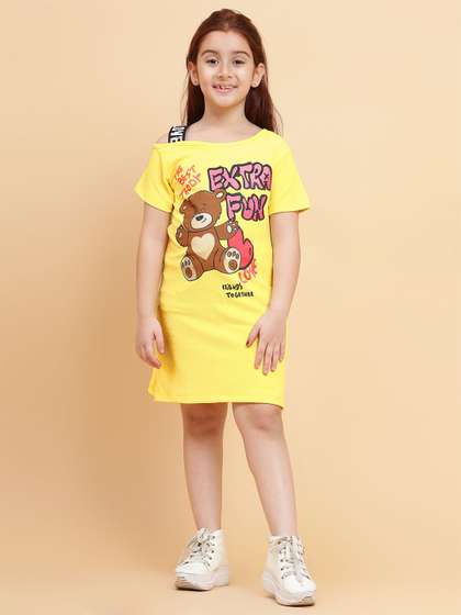 YK Girl Print A-Line
                    Dress