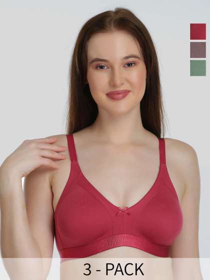 DressBerry Women
                        Pack Of 3 Non Padded Non-Wired Full Coverage
                        Bra