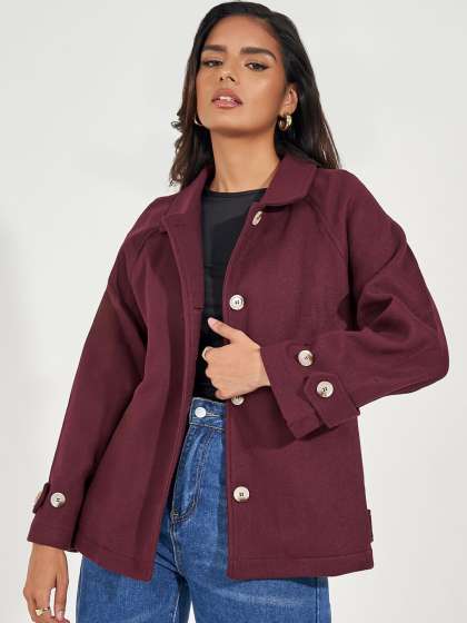 Styli Women Spread Collar Fit Longline Tailored Jacket