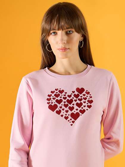 98 Degree North
                        Women Graphic Embroidered Round Neck Fleece
                        Pullover Sweatshirt