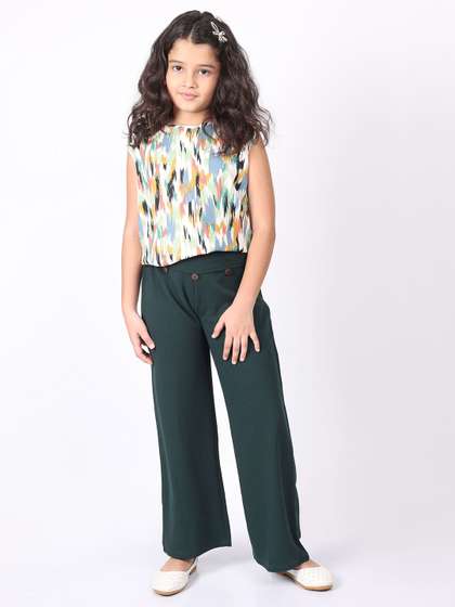 SILK SPARROW Girls
                      Printed Top with Trousers
