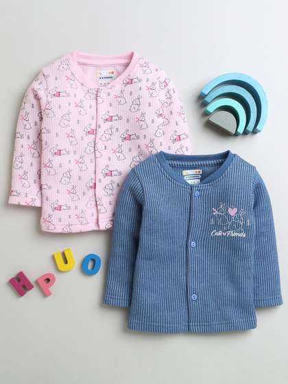 BUMZEE Infant Boys Pack
                    Of 2 Printed Cotton Thermal Jablas