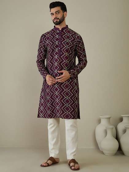 Anouk Men Ethnic Motifs Embroidered Kurta