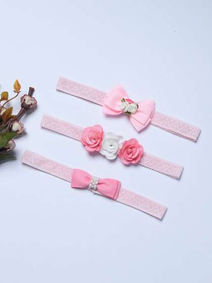 FUNKRAFTS Girls Set of 3
                    Embellished Floral Hairbands