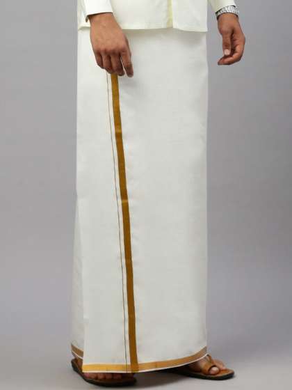 Ramraj Men Solid
                        Adjustable Cotton Dhoti