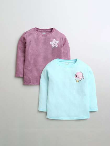 BUMZEE Girls Cotton Pack
                    Of 2 Thermal Tops