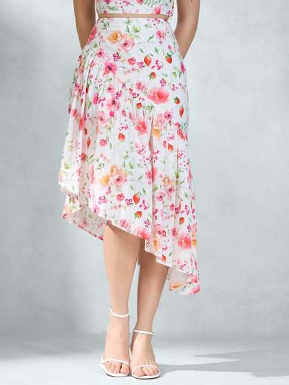 Virgio Women Tiered Midi Skirts