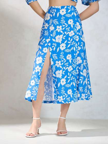 Virgio Women A-Line Midi Skirts