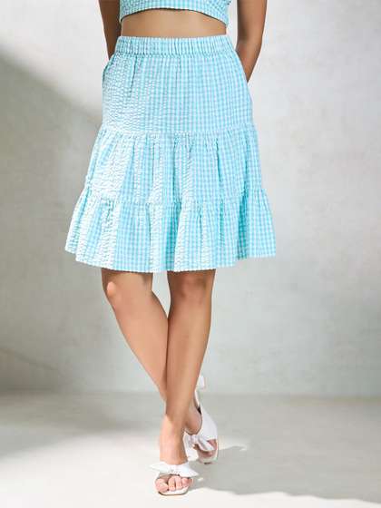 Virgio Tiered Knee Length Skirts