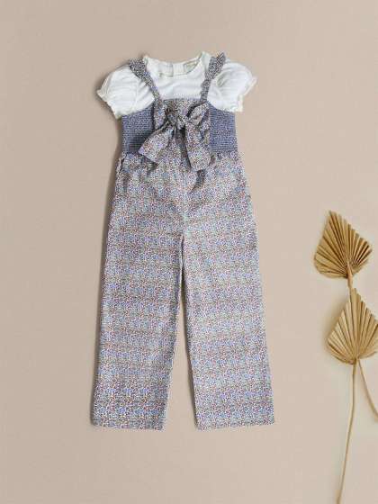 Cherry Crumble Girls Printed Basic Jumpsuit