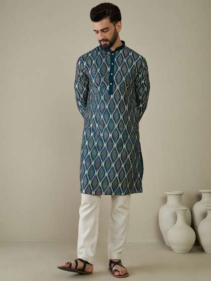 Anouk Men Ethnic Motifs Embroidered Kurta