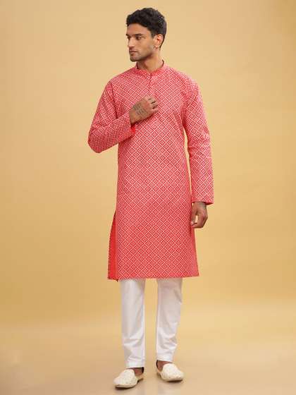 Anouk Men Mandarin Collar Kurta