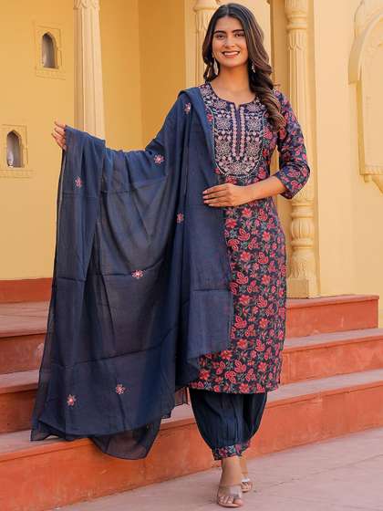 KALINI Pure Cotton Kurta Set