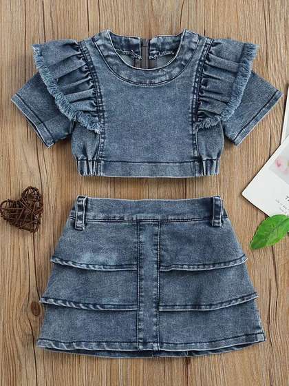 LULU & SKY Girls Top
                    with Layered Skirt