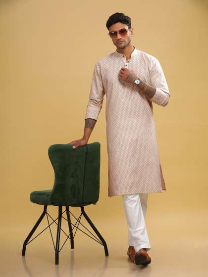 Anouk Men Printed Ethnic Long Kurta