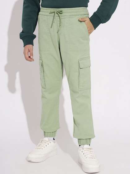 Jack & Jones Junior
                    Boys Solid Cotton Regular Fit Cargos
