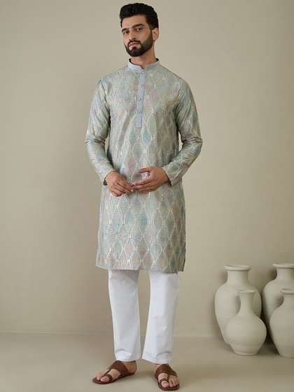 Anouk Men Ethnic Motifs Embroidered Kurta