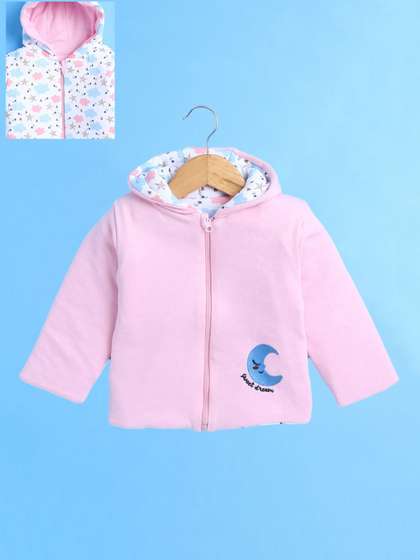 BUMZEE Girls Reversible
                    Conversational Printed Padded Jacket