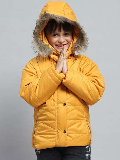 Monte Carlo Girls Hooded
                    Solid Casual Padded Jacket
