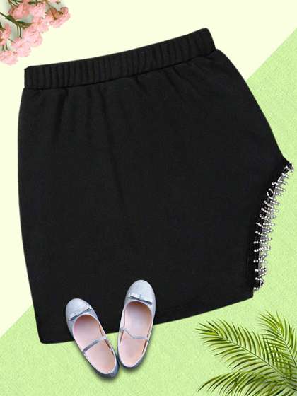 ADDYVERO Girls Knee Length Lace Skirts