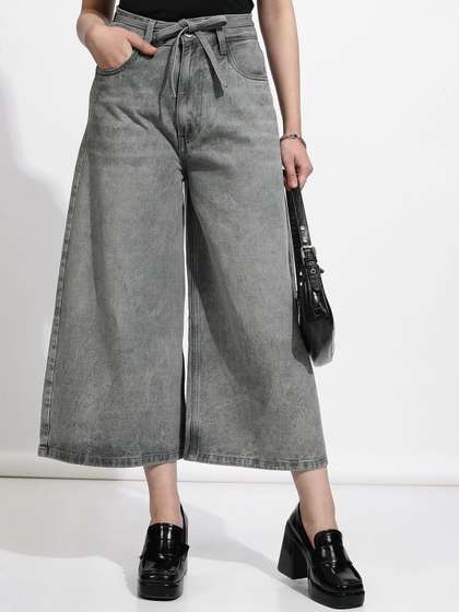 Street By Tokyo Talkies Women Wide Leg Light Fade Jeans