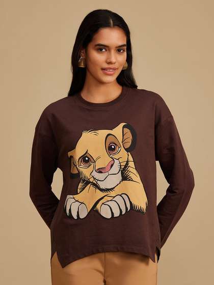 Price History of Kazo Women Cotton Simba Printed Oversized T-shirt