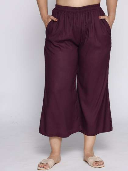 LetsDressUp Solid Straight Fit Palazzos