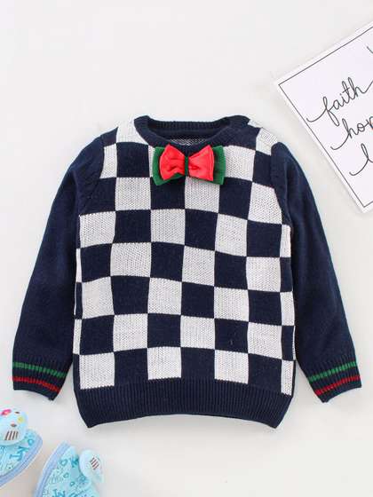 Yellow Apple Boys
                      Checked Woollen Sweater Vest