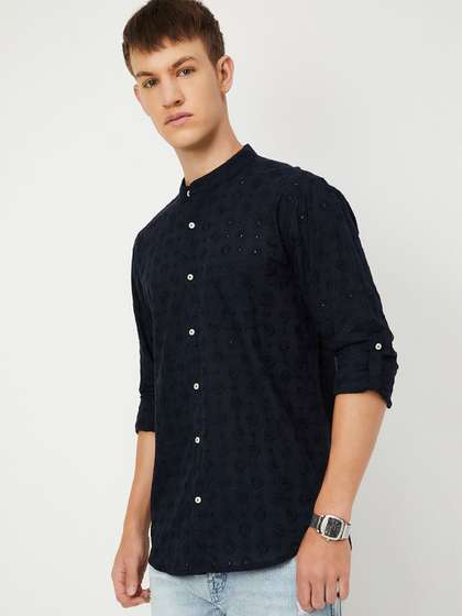 max Schiffli Cotton Short Kurta