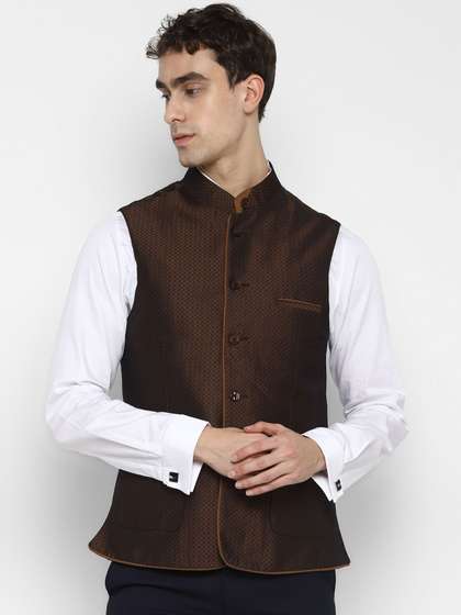 Turtle Self Design Nehru Jacket