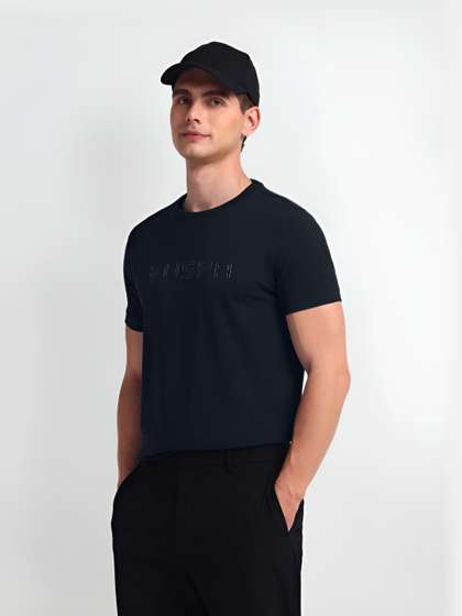 U.S. Polo Assn. Denim Co. Men Solid Round Neck Cotton Slim Fit T-shirt