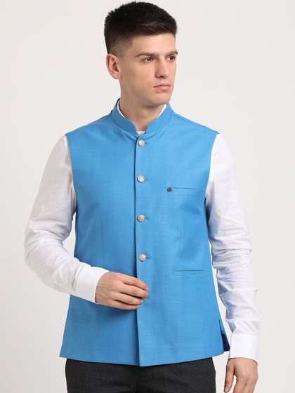 Turtle Woven Formal Nehru Jacket