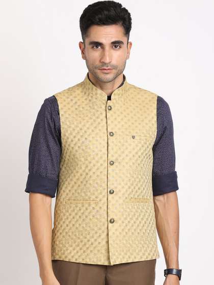 Turtle Printed Nehru Jacket