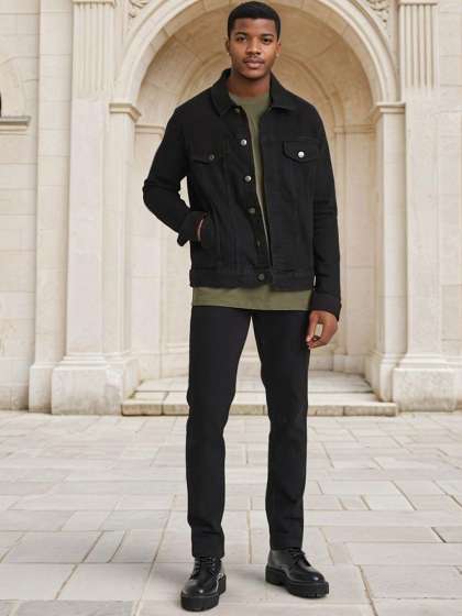 Price History of Kotty Men Solid Denim Jacket from Myntra 111 12590805